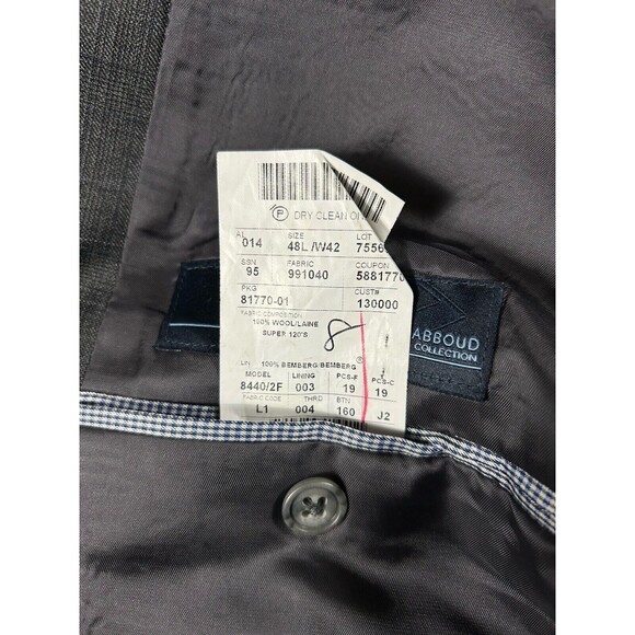 Loro Piana Super 120's Joseph Abboud Wool Blazer 48L Sport Coat - Picture 10 of 10